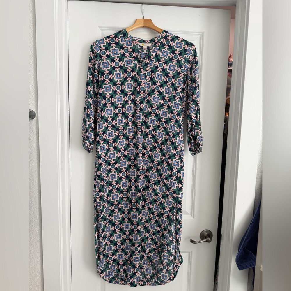 Boden geometric tunic midi dress size 4P
